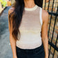 Palmer Ombre Sweater Tank- Taupe Multi