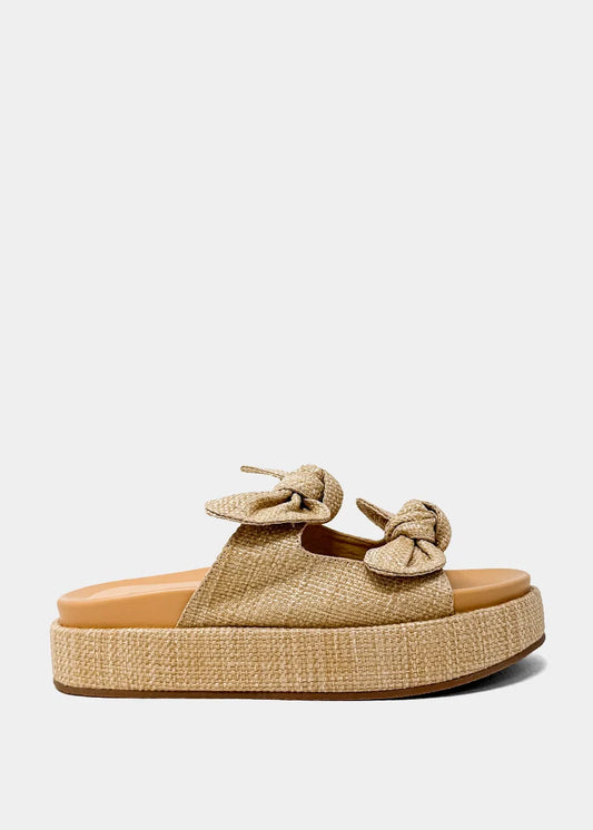 Kiki Platform Sandal- Raffia