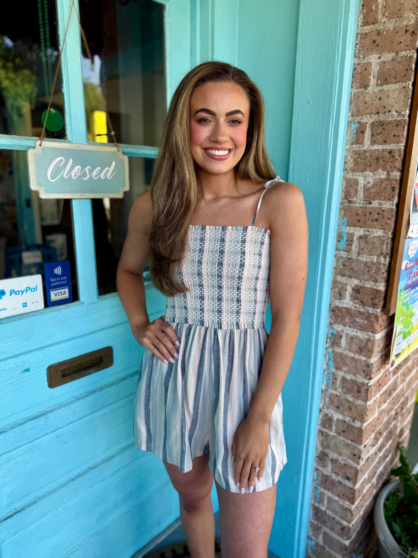 Sweetgrass Stripe Romper