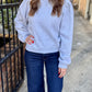 Presley Puff Sleeve Sweatshirt- Heather Gray