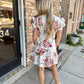 Alvina Floral Button Mini Dress