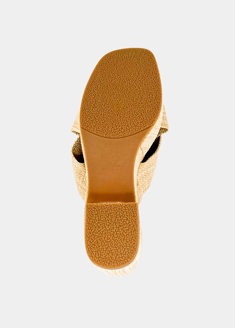 Lisa Wedge Sandal- Raffia