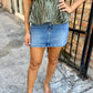 Meaux Denim Mini Skirt- Medium Denim