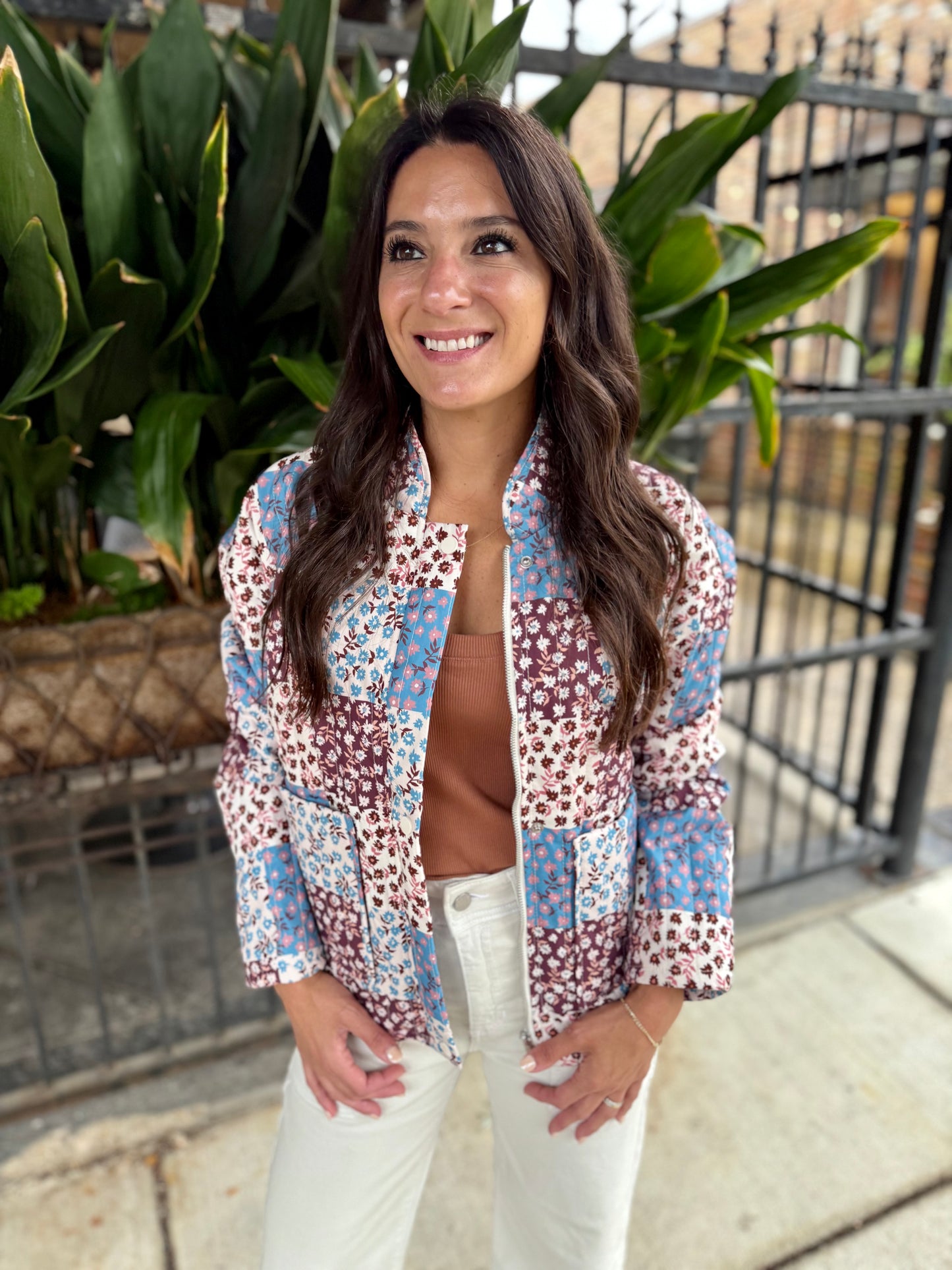 Collector Patchwork Jacket- Blue Multi