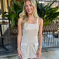 Well Romper- Taupe Greige