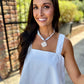 Pixie Tank- White Linen
