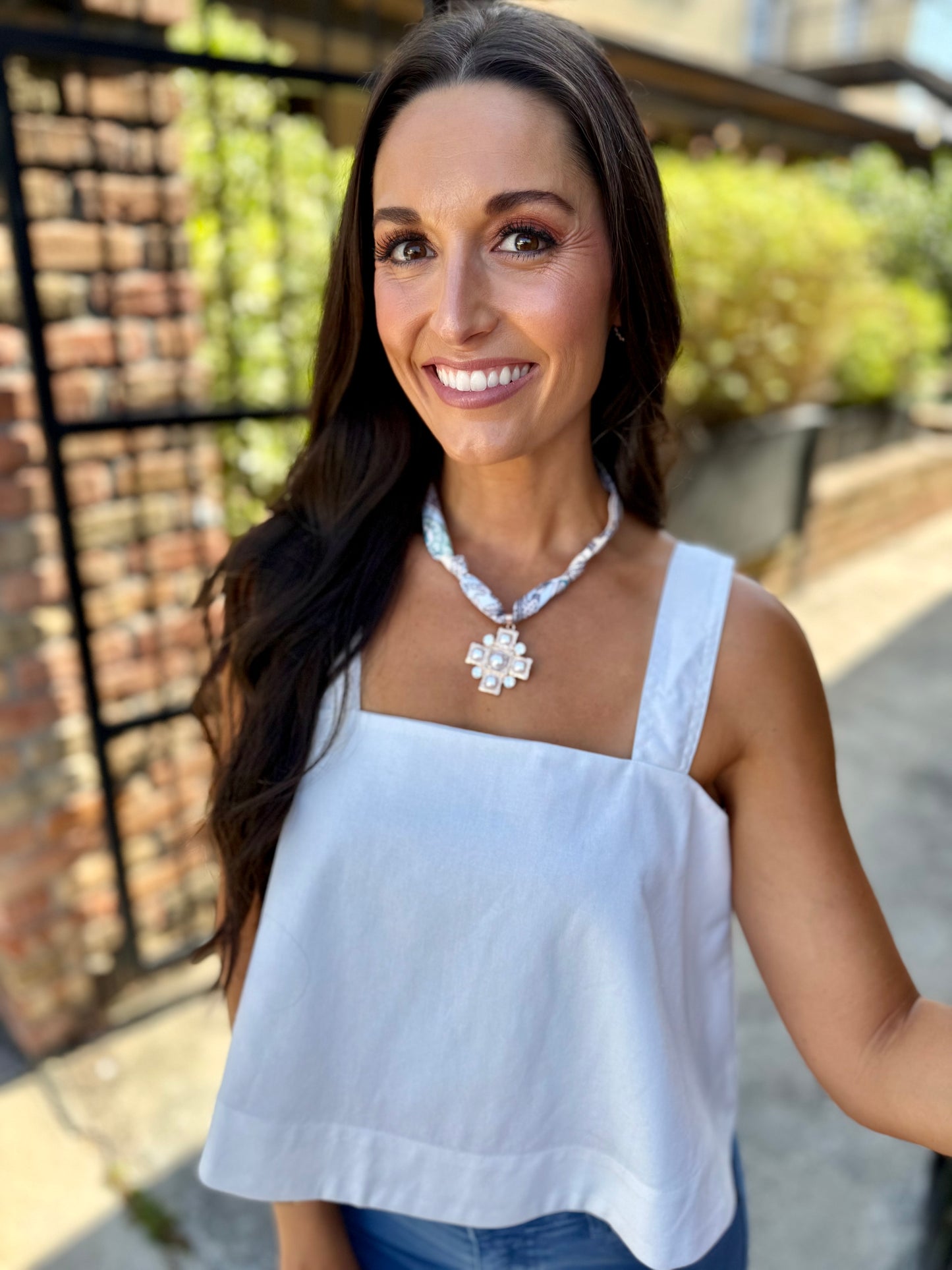Pixie Tank- White Linen