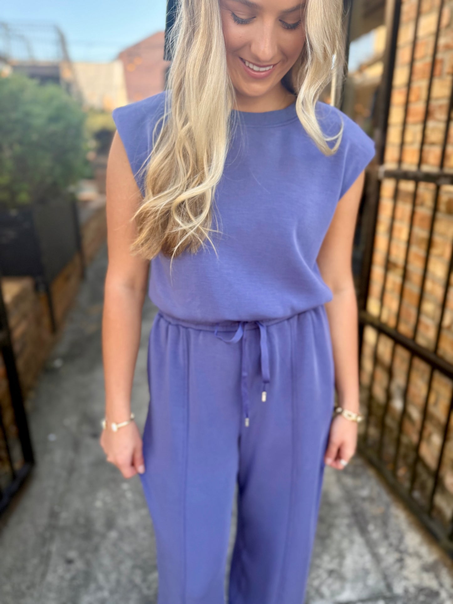 Authement Modal Jumpsuit- Deep Cornflower