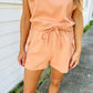 Cargo Shorts 2 piece Set- Dusty Peach