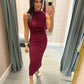 Mo Dress- Beet Red