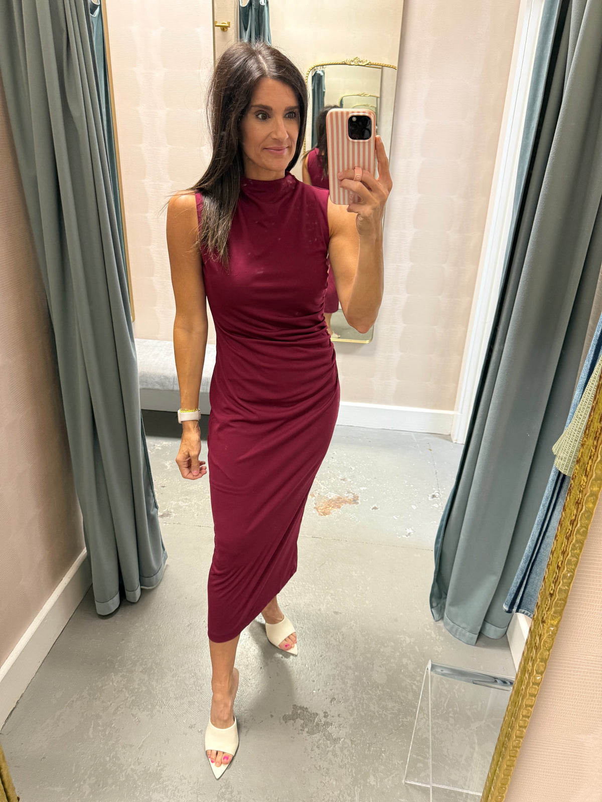 Mo Dress- Beet Red