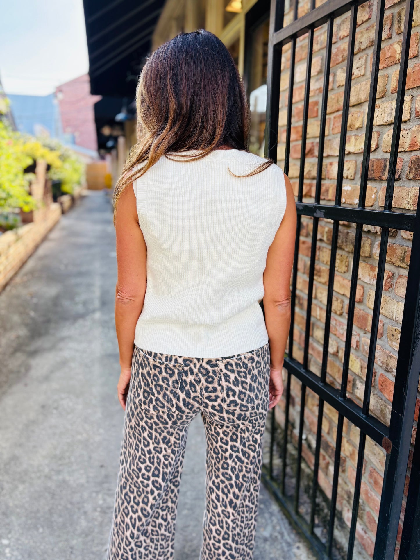 Aliya Sweater Top- Cream