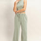 FP Mineral Washed 2 PC Pants Set- Sage Green