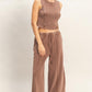 FP Mineral Washed 2 PC Pants Set- Chocolate