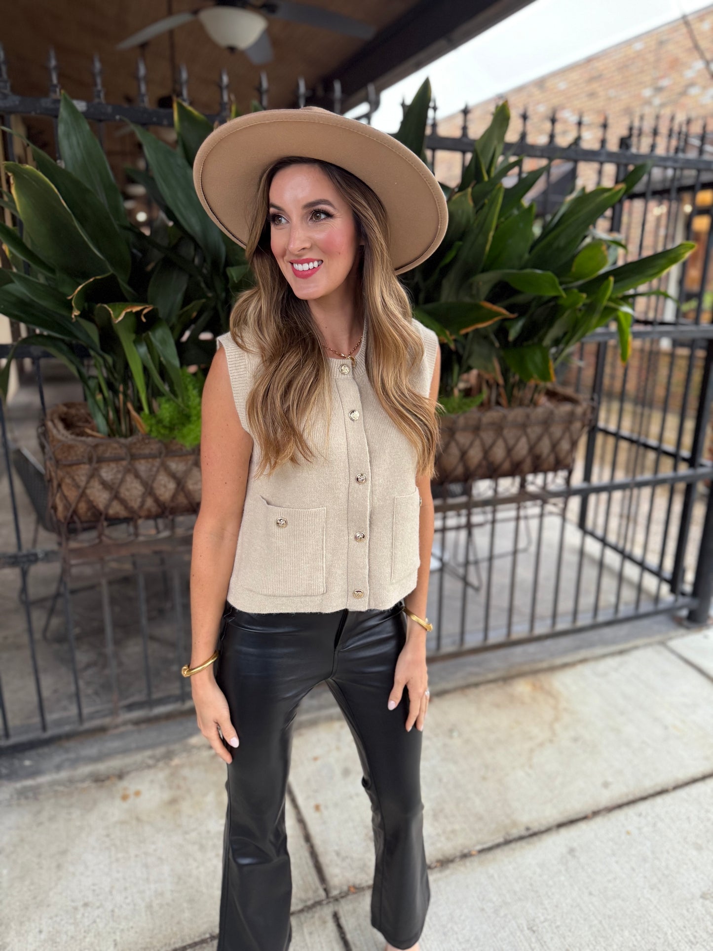 Gracie Sweater Vest- Ecru