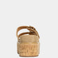 Lucinda Flatform Sandal- Natural Woven