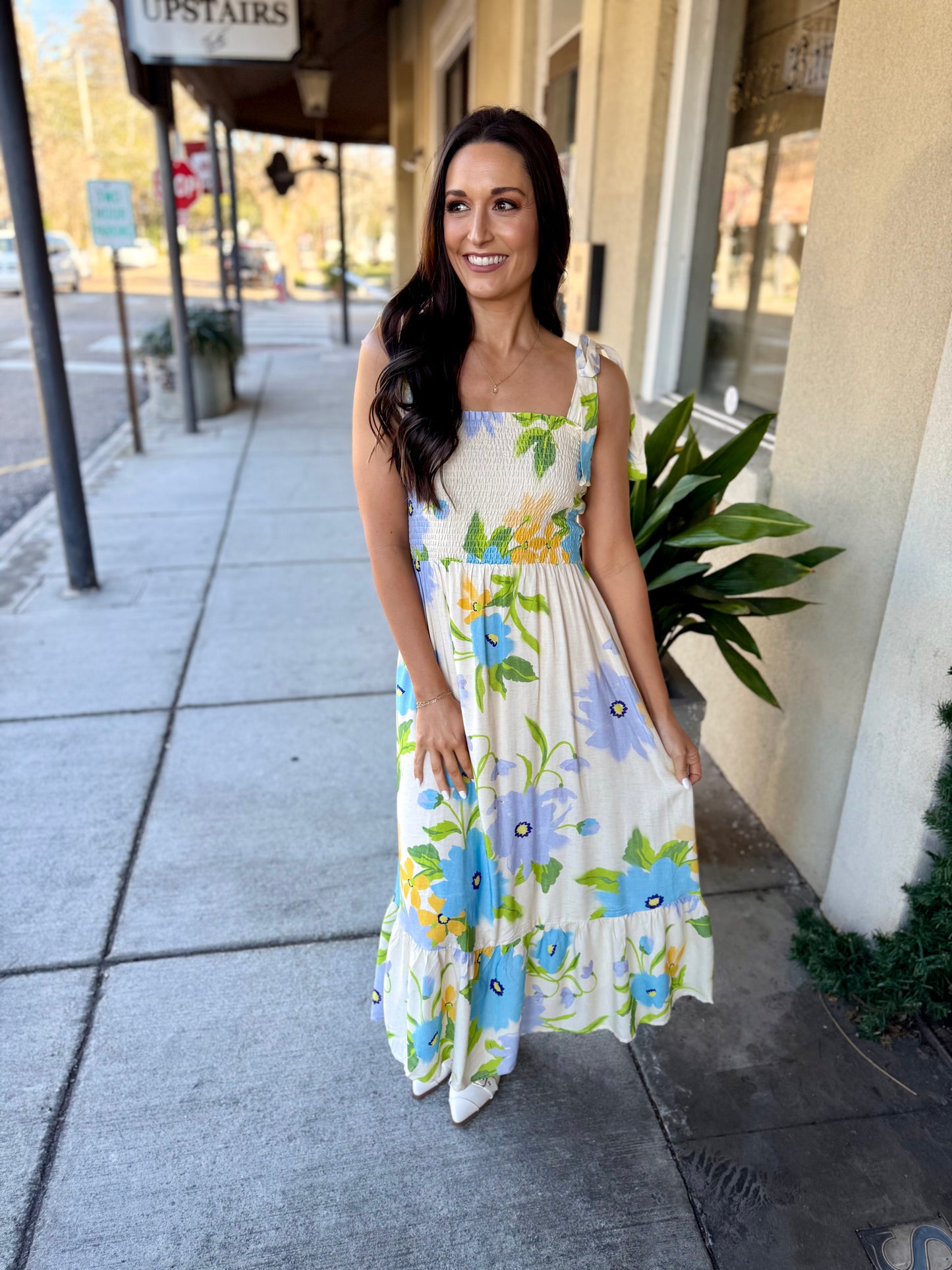 Fresh Cut Maxi Dress- Cream