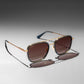 Sunglasses- Gia Crystal Cobalt/Brown Lens