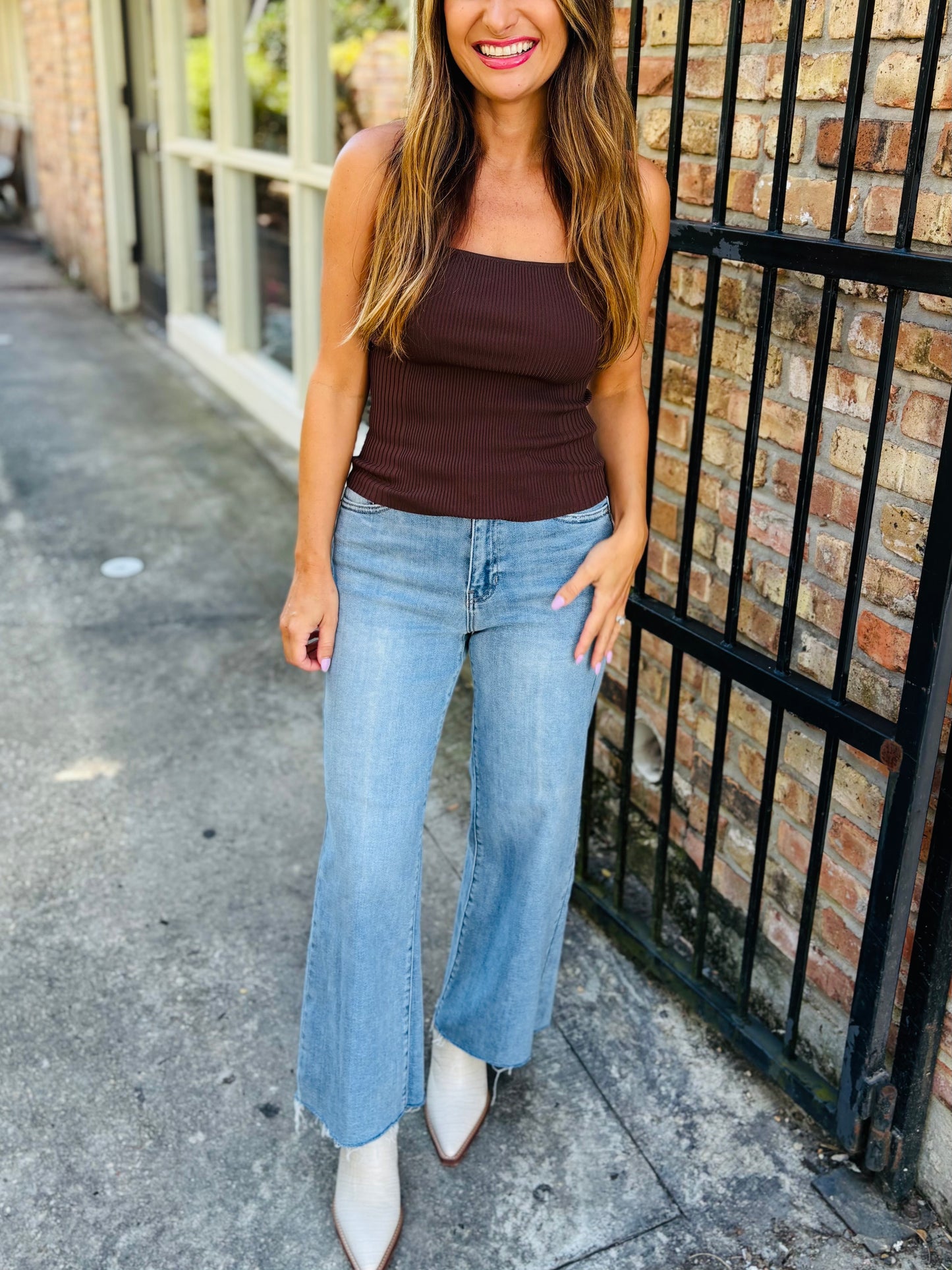 Lydia Halter Top- Brown