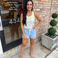Landon Striped Tank- Blue/Yellow