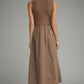 Polly Polka Dot Maxi- Brown