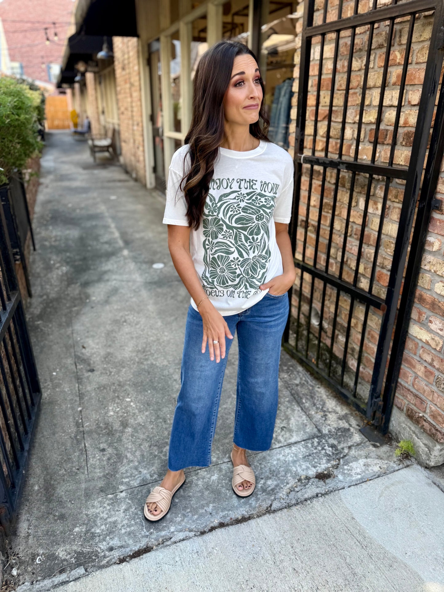 Z Supply Radiate Boyfriend Tee- Sea Salt