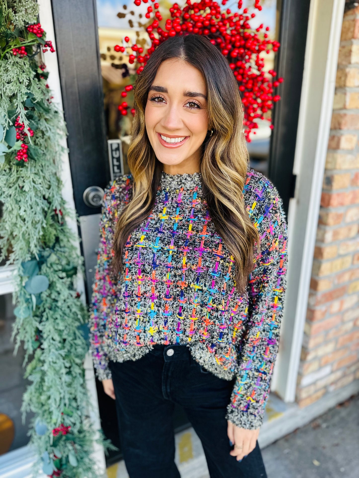 Mallard Holiday Sweater- Black