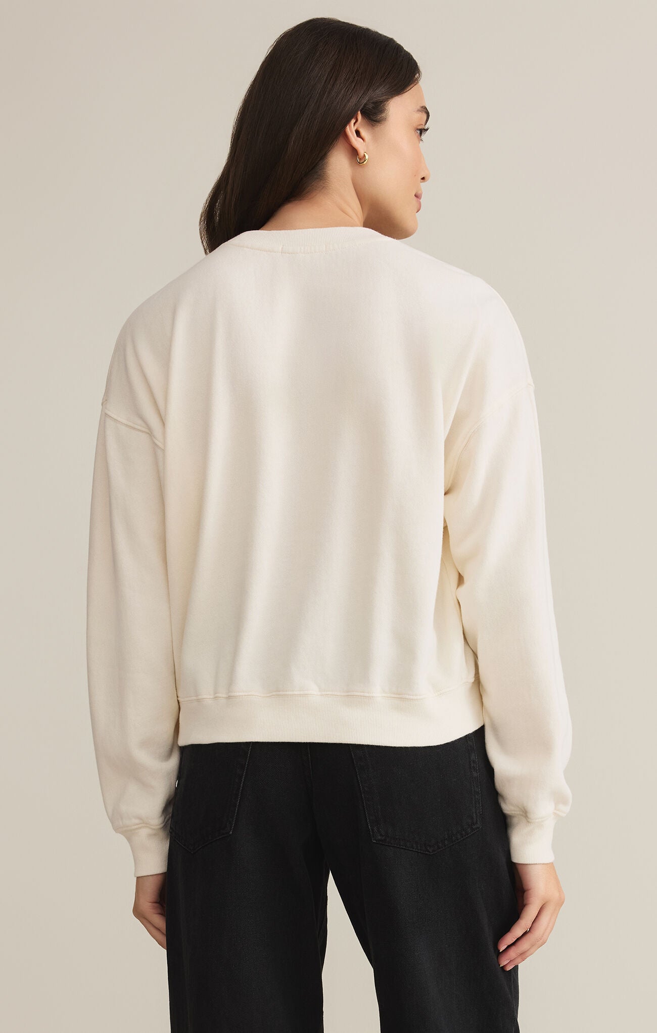 Z Supply Bonjour Sweatshirt- Sea Salt