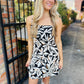 Genevieve Mini Dress- Black/Ivory