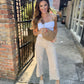 Olivia (White Swan) HR Wide Leg Jeans