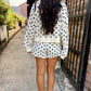 Polka Dot Mock Sweatshirt Top