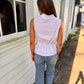 Sara Linen Top- White