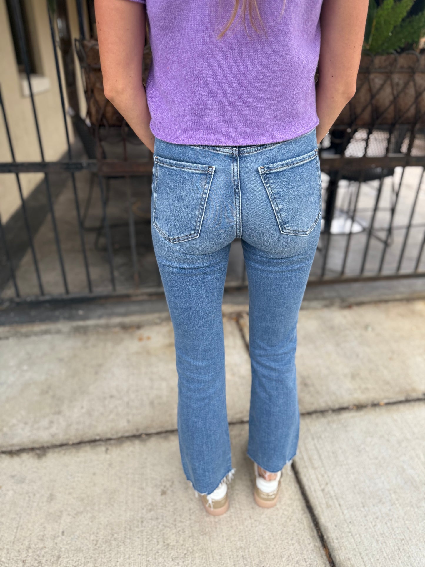 Shy Girl Crop Flare- Wide Awake Denim