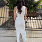 Valley Ribbed Maxi Contrast Dress- Grey