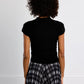 Quinn SS Sweater Top- Black
