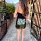 Alula Sequined Mini Skirt- Olive