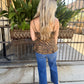 Tiger Cami Panel Tank- Brown/Black