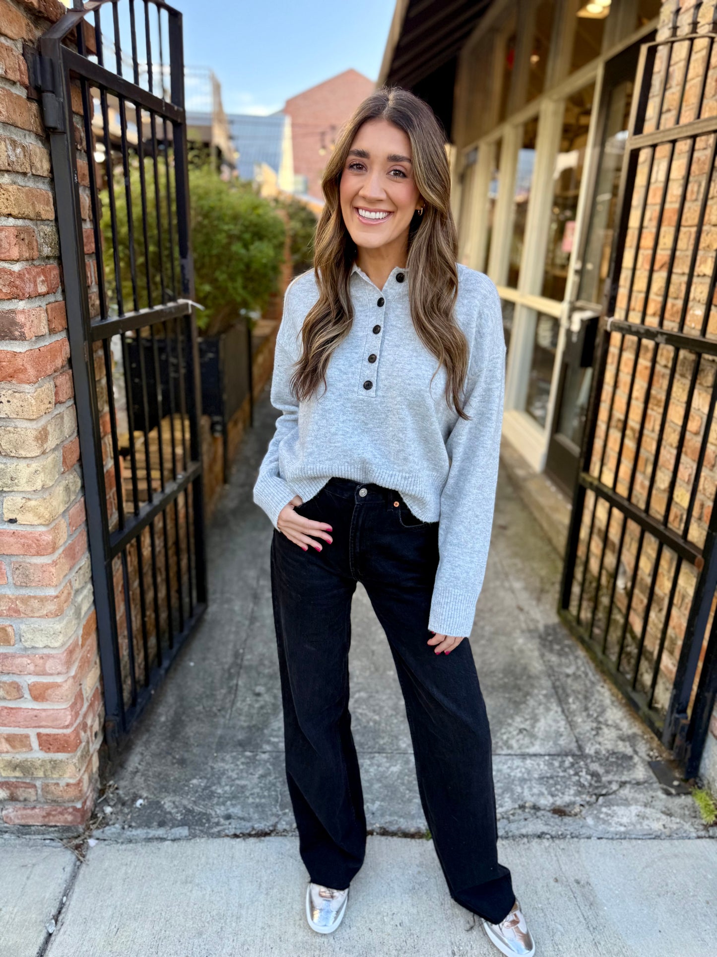 Lilia Sweater- Heather Grey