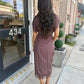Tori Midi Dress- Walnut