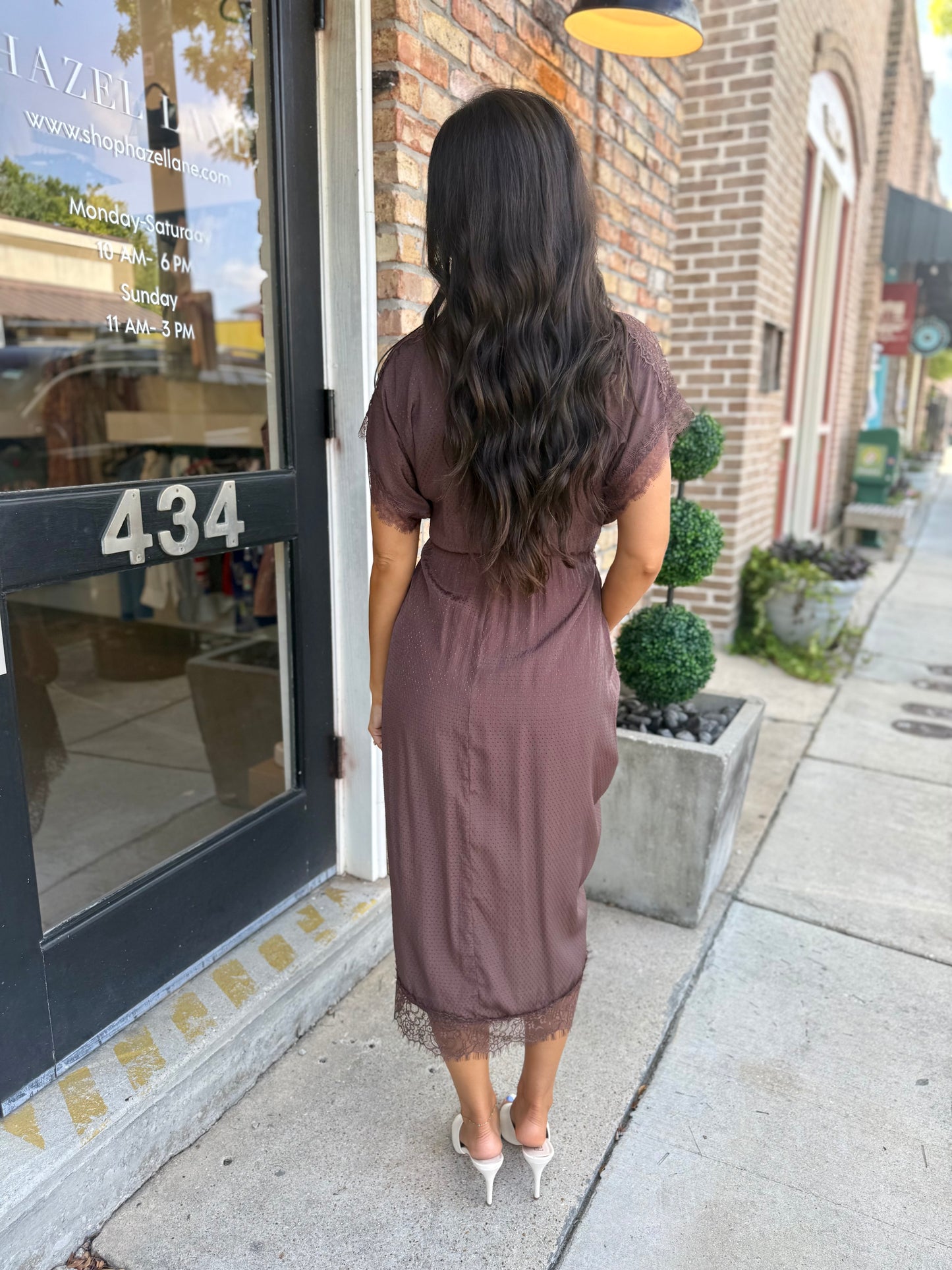 Tori Midi Dress- Walnut
