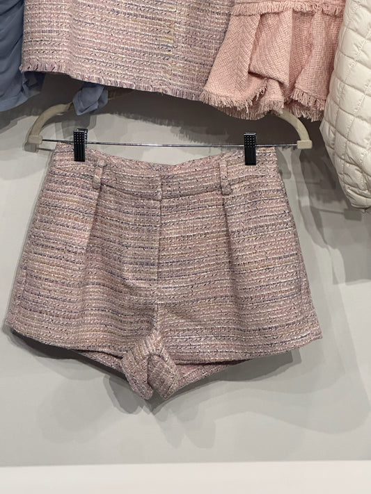 Minette Short- Blush Plaid