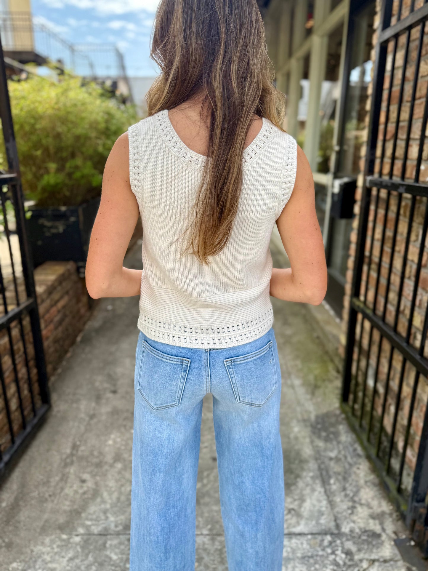 Nori Midrise Wide Leg Denim- Med Light