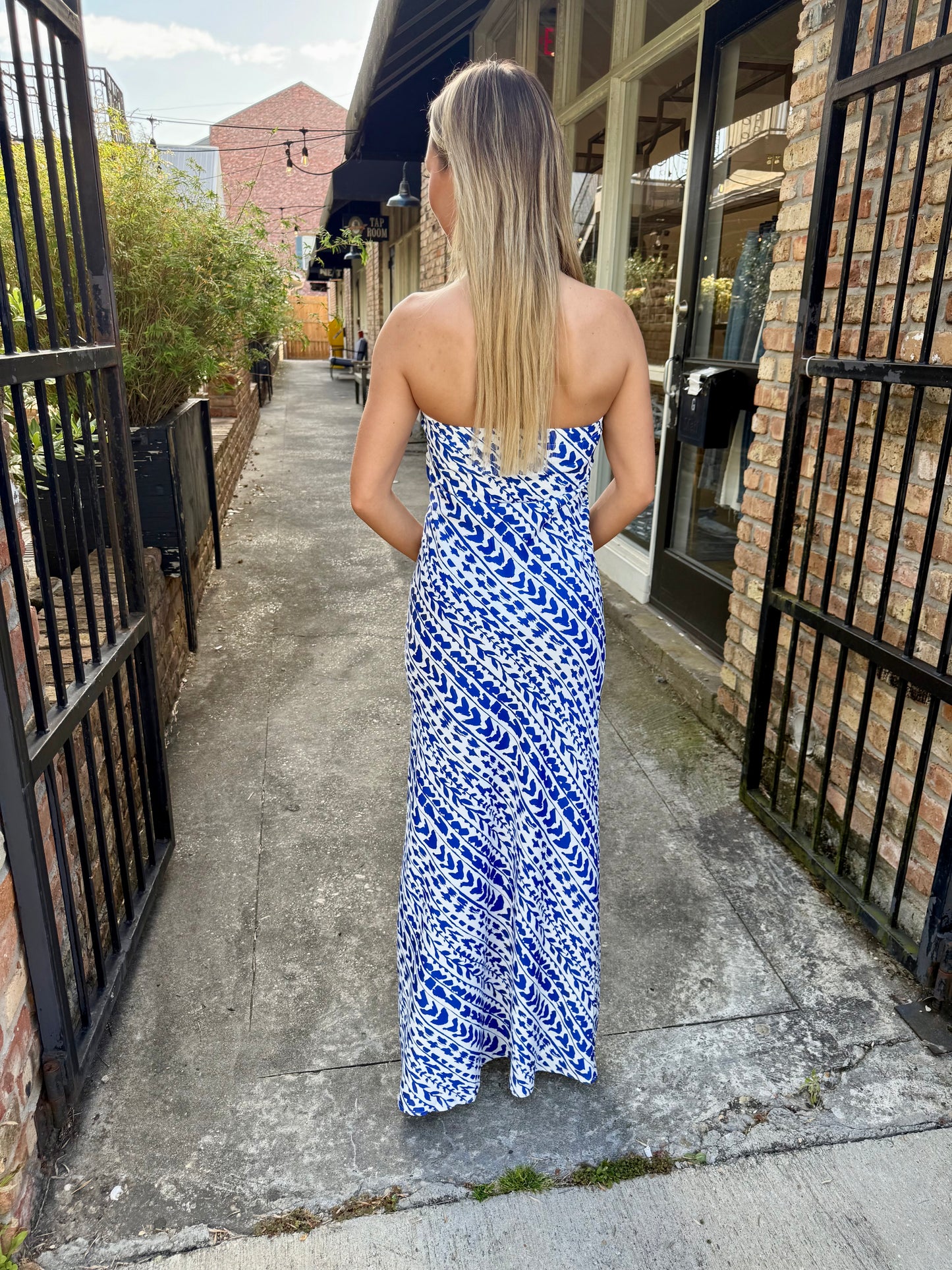 Eliana Dress- Cobalt Trail