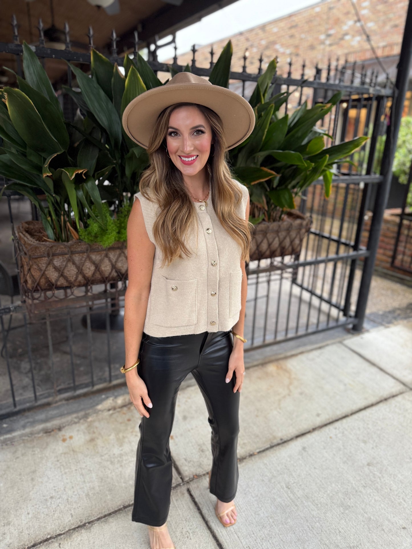 Gracie Sweater Vest- Ecru