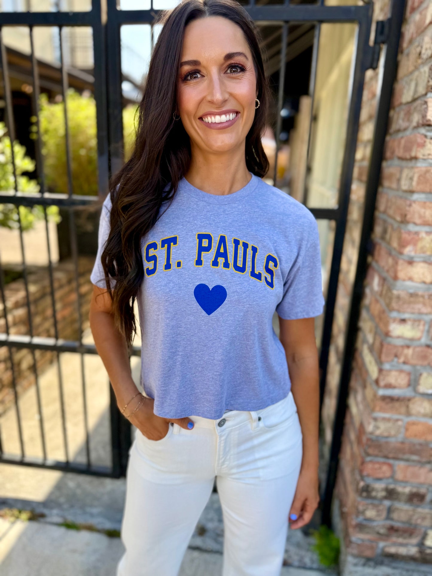 St. Paul's Heart Tee- Grey
