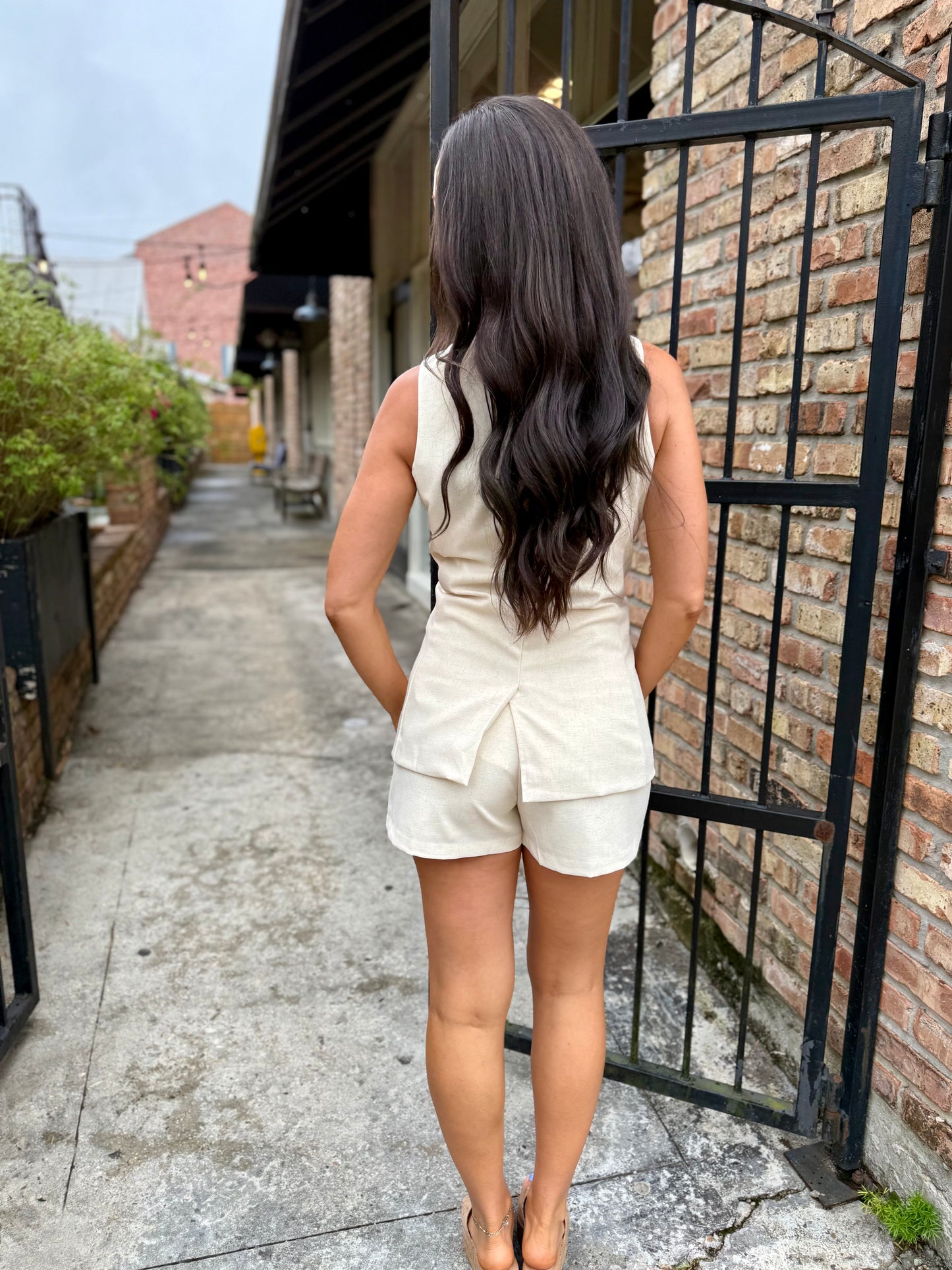 Mariana Blazer Vest- Cream