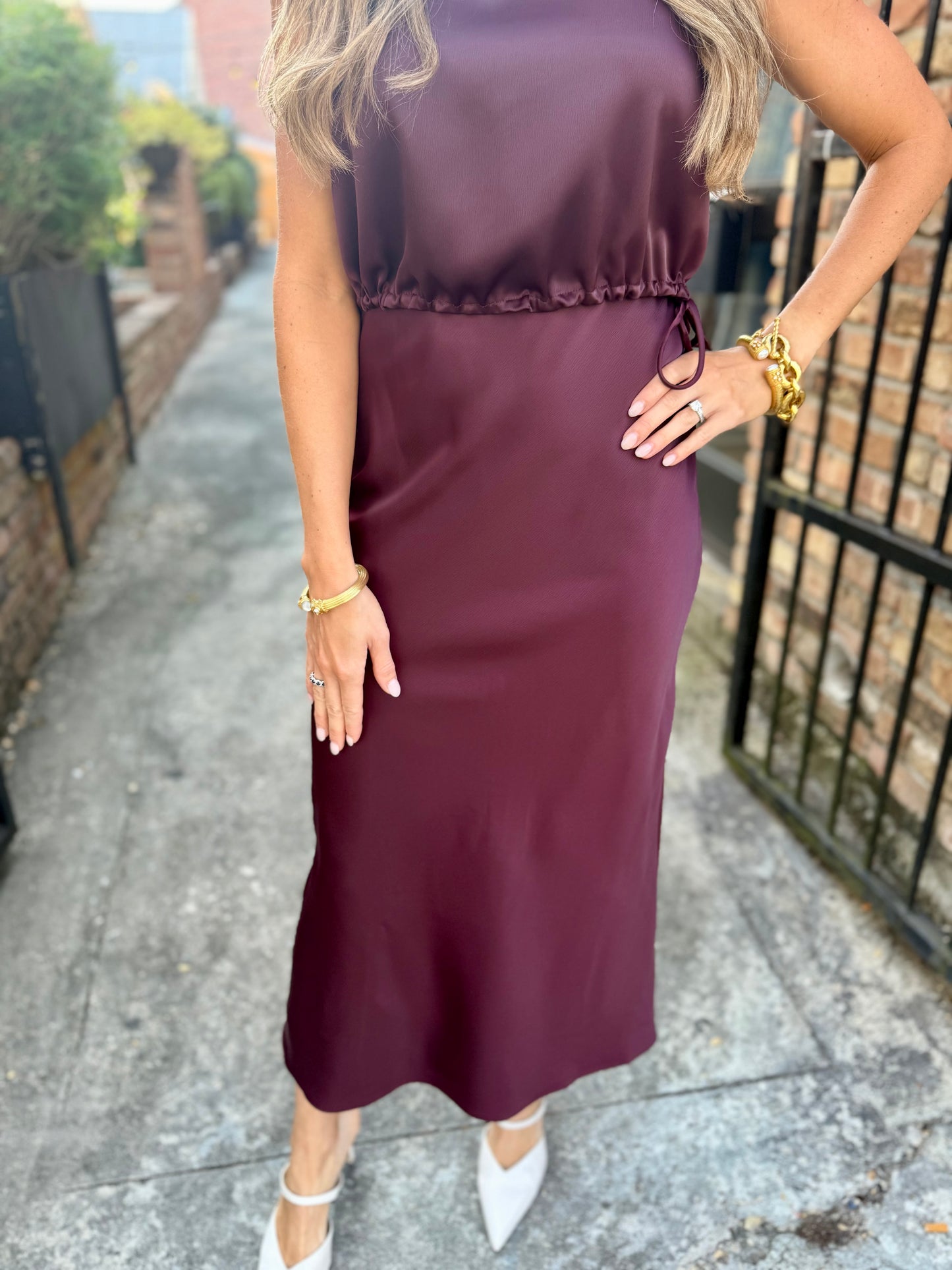 Deep Trance Cropped Tank- Wine