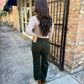 Meg (Evergreen Corduroy) HR Wide Leg Pant