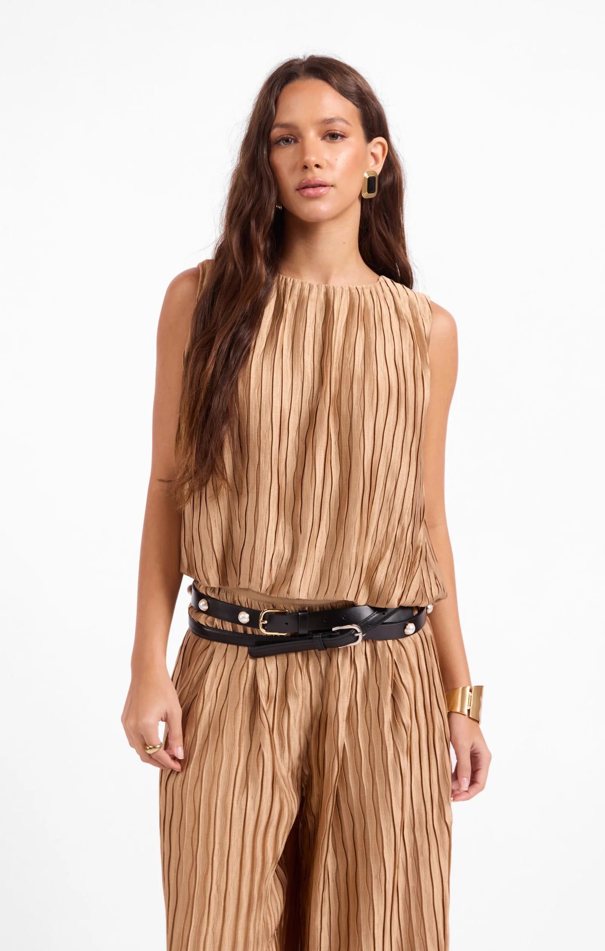 City Daze Top- Taupe