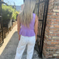 Chad Boatneck Peplum- Purple